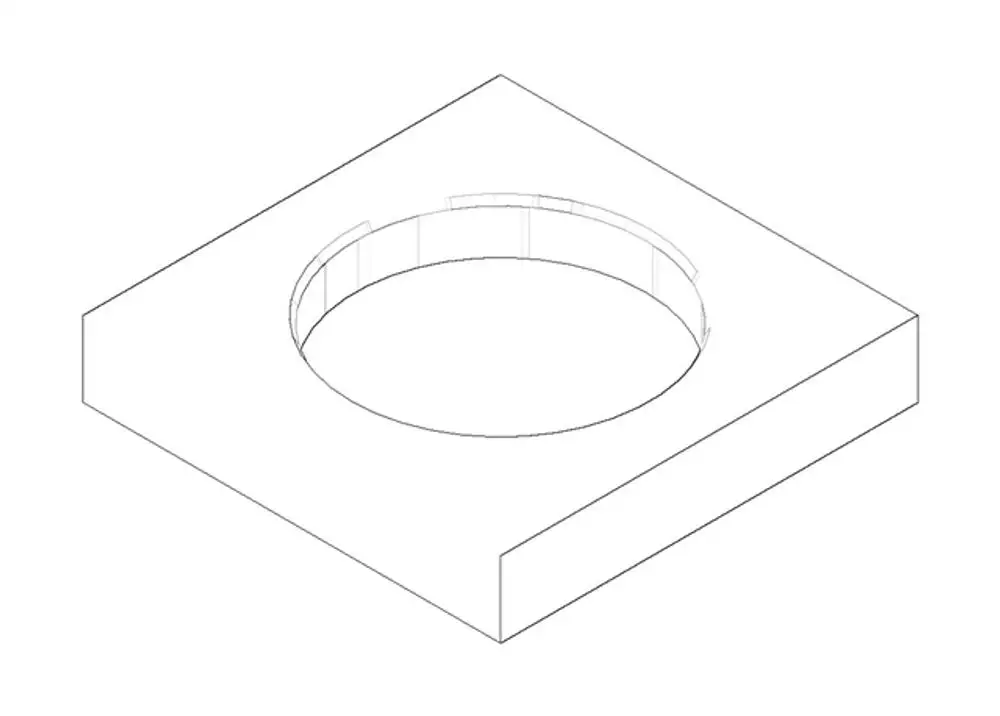 DORNBRACHT Rosette ERSATZTEILE 092779005 55 mm x 55 x 10 mm Platin gebürstet, 092779005-06 Galeriebild 1